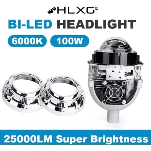 Lenses For Headlights H7 Beam projector Lens Hi Lo Bi LED Projector 3.0 inch H4 9005 9006 LED Bulb Car Lights Accessories