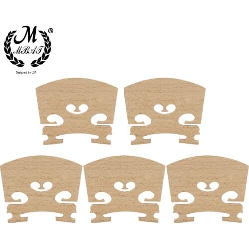 M MBAT 5pcs Violin Bridges Fiddle Maple Wood for 4/4 3/4 1/2 1/4 1/8 Size Instrument Accessories Violin Strings Bridge Part Tool