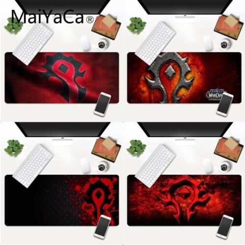 MaiYaCa world of warcraft alliance Horde logo Comfort Mouse Mat Gaming Mousepad XXL Mouse Pad Laptop Desk Mat pc gamer completo