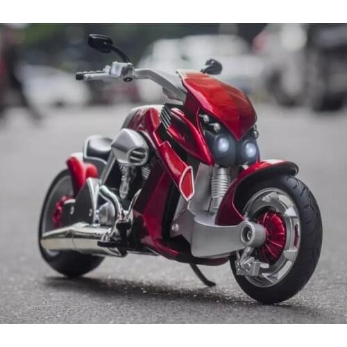 Simulation 1:12 Yamaha Alloy Tyrannosaurus Motorcycle Model with Sound and Light Childrens Toys Birthday Gift Red