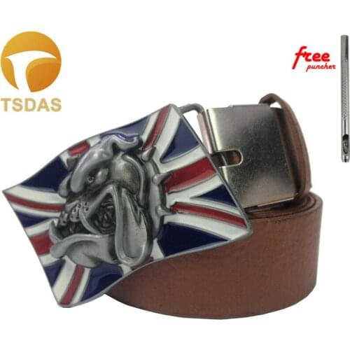 Fashion Belt Buckle Animal Series Men Leather Belt Buckle Pet Dog Metal Belt Buckle with PU Belt