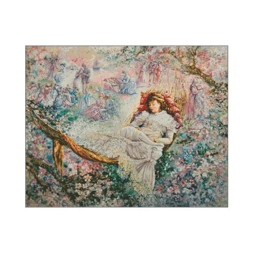 Tree Blossom Dreaming Cross Stitch Kits Top Quality Arts Embroidery Needlework DIY Sewing kit 14CT Canvas Unprinted Decor Handm