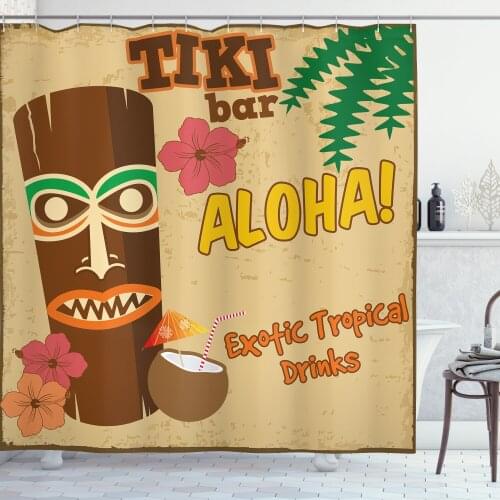 Orange Venue Shower Curtains