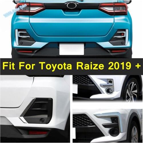 Lapetus Front Fog Lamps Splitters Trim / Rear Bumper Foglight Cover Strips Fit For Toyota Raize 2019 - 2021 Exterior Refit Kit