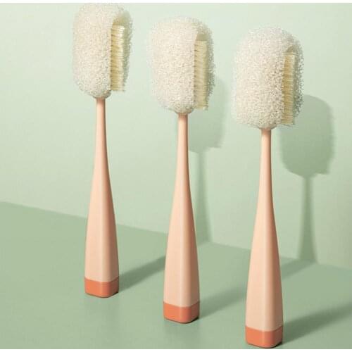Simple Stylish Dishwashing Foam Sponge Soft Baby Bottle Mugs Cups Cleaning Brush Bottle Cleaning Kitchen Tool