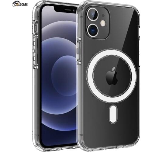 Clear Acrylic Back Cover Magsafe Case for Iphone 12 Mini Pro Max Support Wireless Charging Drop Protection Bag Fundas Coque