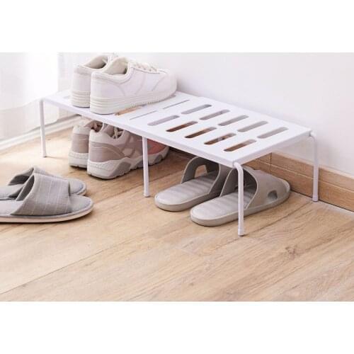 ABS Extensible Shoe Rack Storage Shelf Shoe Organizer Holder Under Sink Storage Rack Cabinet Organizer Household
