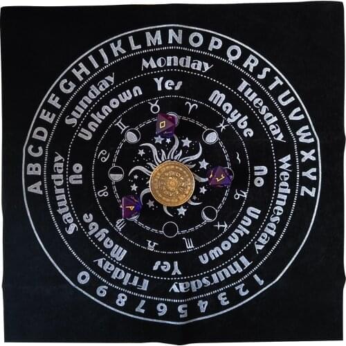 Tarot Tablecloth Divination Tarot Card Pad Pendulum Magic Pentacle Runes Tarot Altar Table Cloth 30x30cm