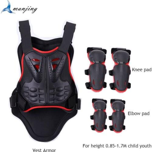 Universal Model 0.85-1.7M Children Youth Body Protect Waistcoat Vest Armor Kids Off Road Motorcycle MTB Downhill Chest Spine pad