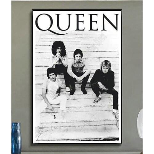W340 Queen Music Stars Singer STEPS Fredie Mercury B&W Trend Beautiful Fashion Silk Fabric Wall Poster Art Decor Sticker Bright