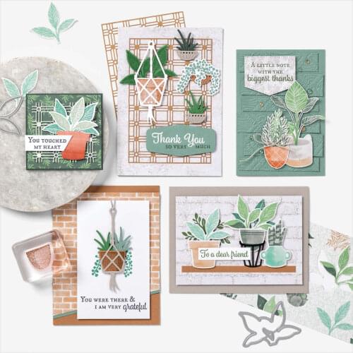 Plentiful Plants Stamps And Dies Metal Cutting Dies and Stamps DIY Scrapbooking Card Stencil Paper Cards Handmade Album Stamp