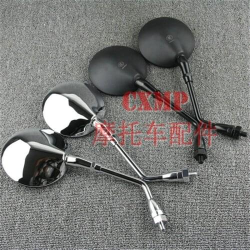 High Quality Motorcycle Rear View Mirror Circular Simple Installation Universal Black Silver for Honda CB400SS Yamaha Suzuki
