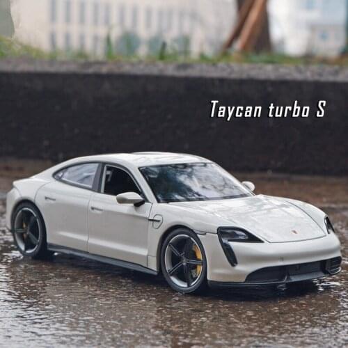 1:24 Porsche Taycan Turbo S Simulation Diecast Metal Sports Car Model Alloy Toy Car Model Collection Boys Toy For Children Gift
