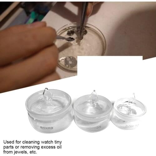 1Pcs Plastic Watch Movement Cleaning Maintenance Repair Pot Machine Core Watch Parts And Accessories Box Watch Oil Washing Jar