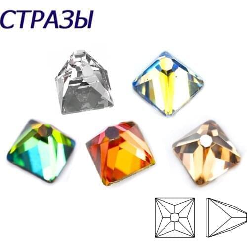 100PCS Square Spike Shape 4mm Mix Color Clear And AB Non Hotfix Glitter Beauty For Nails Art Backpack DIY Design Decorations