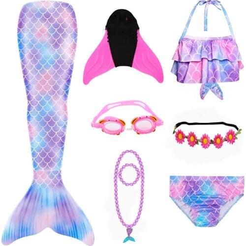 2020 New Tail Mermaid Swimming Costume Dress Mermaid Swim Tail Monofin Sexy Christmas Costumes Birthday Party Swimsuit Swim Suit