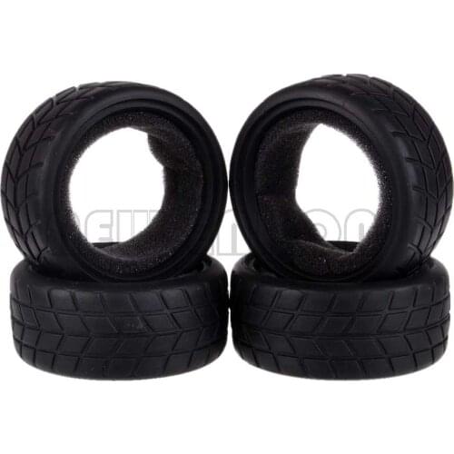 4PCS 6083 RC 1:10 Scale On-Road Model Car 26MM Rubber Tires High Grip Tyre