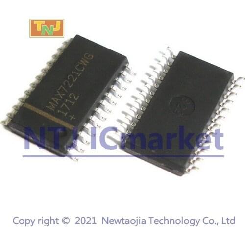 5 PCS MAX7221CWG SOP-24 MAX7221 Serially Interfaced, 8-Digit LED Display Driver