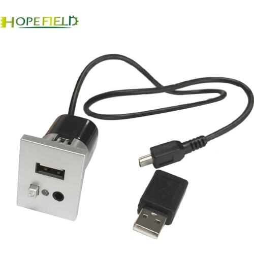 For Ford Focus MK2 2018 2019 USB interfaces Plug Button Cable Interface With Mini USB interface