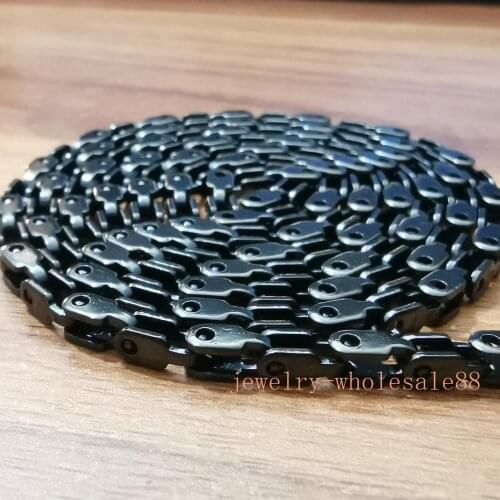 2 Meter lot in bulk black stainless steel 3.6MM Motorcycle chain Bike Chain Jewelry findings marking DIY