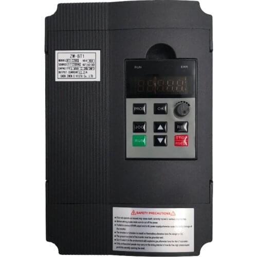 VFD Inverter VFD 1.5KW /2.2KW Frequency Inverter ZW-BT1 3P 220V Output Frequency Converter VFD Variable Frequency Drive