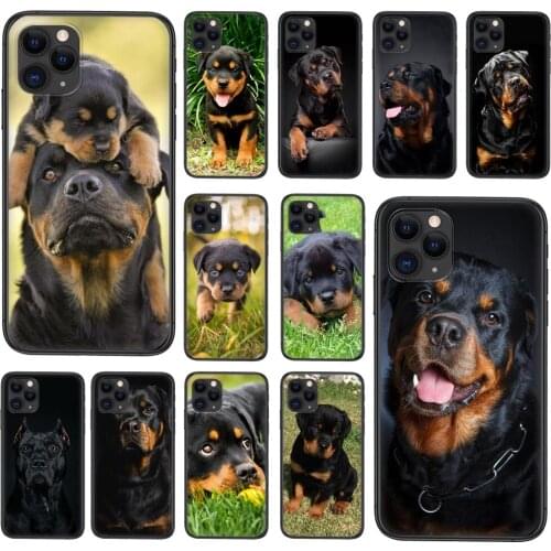 For Galaxy S30 S21 S20 Fe S10 S10E S9 S8 S7 S6 Edge Lite Plus Ultra Soft Mobile Phone Cases Cover Cute Rottweiler Dog World Cup