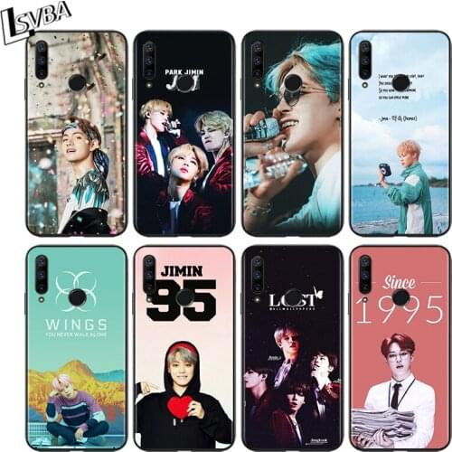 Park Jimin K Pop for Huawei Honor 30 20 10 9S 9A 9C 9X 8X MAX 10 9 Lite 8A 7C 7A Pro Silicone Black Phone Case