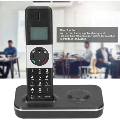 Digital Cordless Telephone with LCD Display Caller ID Hands-free Calls Conference Call 5 Handsets Connection for Office Home