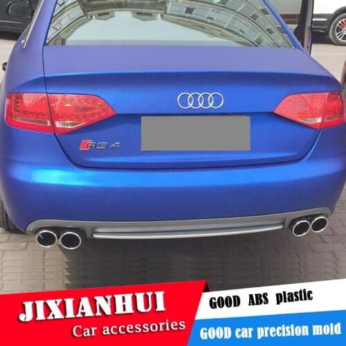 For Audi A4 S4 Body kit spoiler 2009-2014 For Audi A4 RS4 ABS Rear lip rear spoiler front Bumper Diffuser Bumpers Protector