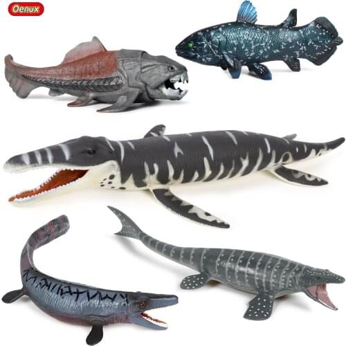 Oenux Prehistoric Sea Life Savage Dunkleosteus Terrelli Fish Animal Action Figure Dinosaur Liopleurodon Mosasaurus Model Kid Toy