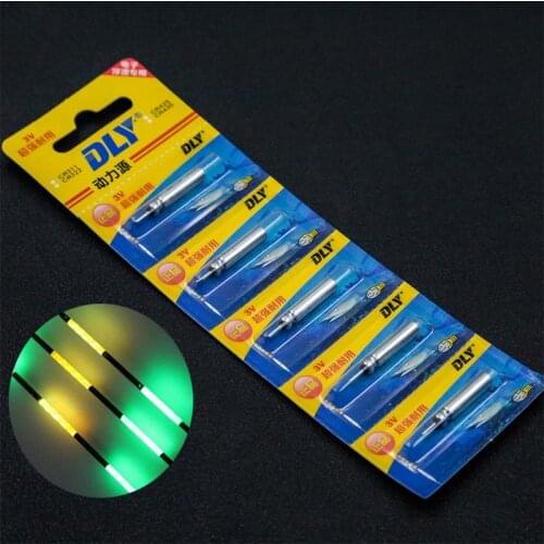 5pcs/lot Electronic Fishing Float CR425 Lithium Battery Pin Cells Night LED Fishing Float Fishing Tackle Tool Accessories