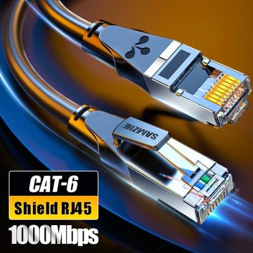 SAMZHE CAT6 Round Ethernet Cable Cat6 Lan Cable RJ 45 Network Cable Patch Cord for Laptop Router RJ45 Internet Cable