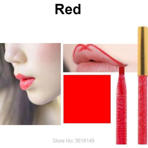 6 Colors Waterproof Eyebrow Pencil Black Red Brown Natural Brown Light Brown for Microblading Eye brow Lip Permanent Makeup
