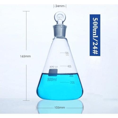 500ML/29# High Temperature Resistance of Borosilicate Glass Flask with Glass Stopper