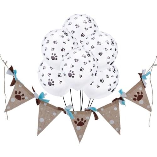 20 Pcs/Set 12inch Party Balloon Creative Dog Footprints Latex Balloon For Birthday Party Wedding Christmas Events Decorations