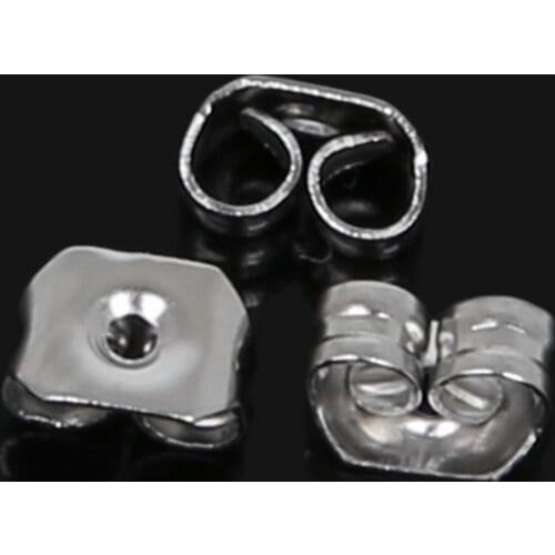 New Arrival 200pcs/lot(5x3.5mm 6x4.5mm)Stainless steel Earring Back Stopper For Women Stud Earring Jewelry Making