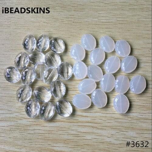 New arrival! 20x17mm 390pcs/lot Acrylic clear Faceted Oval shape beads for jewelry necklace making(As shown)#3632