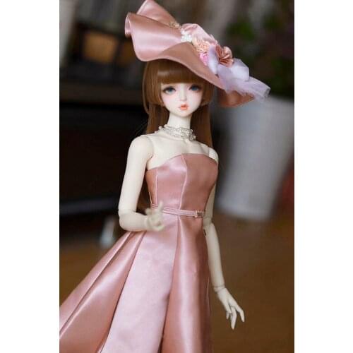 1/6 1/4 1/3 scale BJD clothes Princess dress with hat set for BJD/SD YOSD MSD SD13 big girl doll accessories C0652