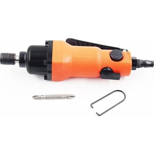 8H 1/4 Inch 8500rpm Pneumatic Tools Straight Shank Pneumatic Air Screwdriver with Double-headed Screwdriver Bit and Small Hook