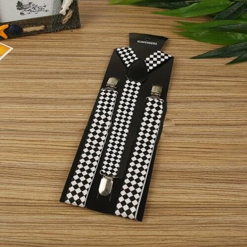Mens Womens Adults Unisex Costume Party Y-shape Black White Trousers Pants Clip-on Adjustable Elastic Braces Suspenders YHH0104