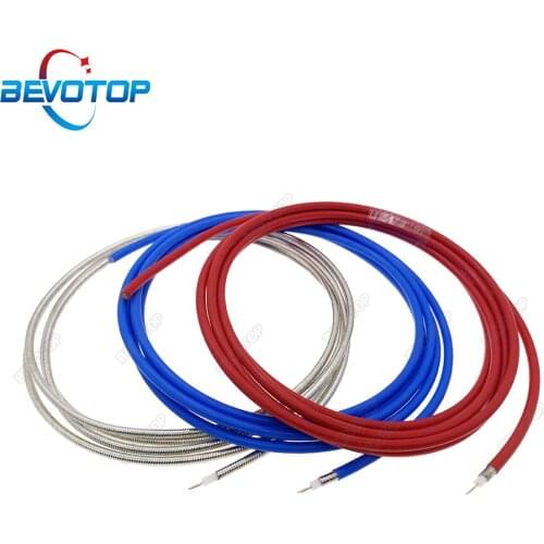 1M 3M 5M 10M Semi-Flexible RG402 Cable High Frequency Test Cable 50ohm RF Coaxial Cable Pigtail Jumper Blue/Red/Silver