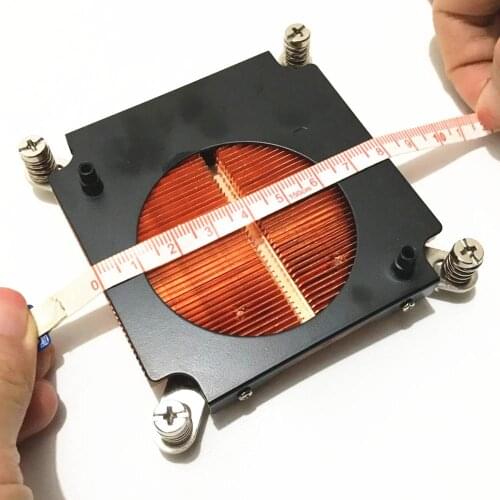 1U 2U Pure Copper Heatsink CPU Radiator Computer Radiator 80x80mm