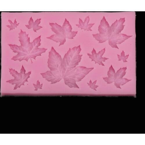 Silicone Maple Leaves Mold Fondant Mould Cake Decor Chocolate Sugar DIY Baking Mold Decorating Tools