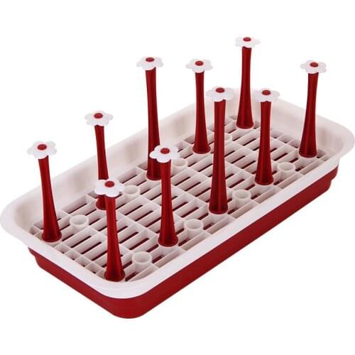 Foldable Baby Bottle Drying Rack Hanging Feeding Bottle Cups Holder Infant Nipple Kitchen Drain Shelf Drainer for Baby Bottles