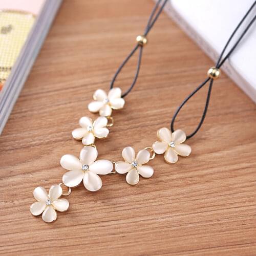 2017 Special Offer Promotion Trendy Collier Collares Maxi Necklace Fashion Flower Charm Opals Cord Clavicle Necklaces For Women