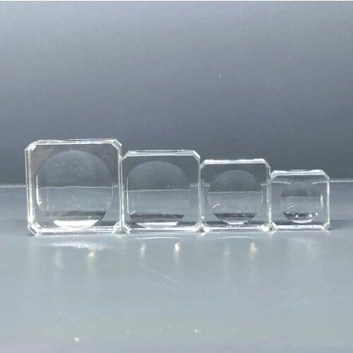 Glass Cube Square Sphere Stand Feng Shui Chakra Healing Reiki Quartz Home Decoration Stone Handicraft Decoration Stands