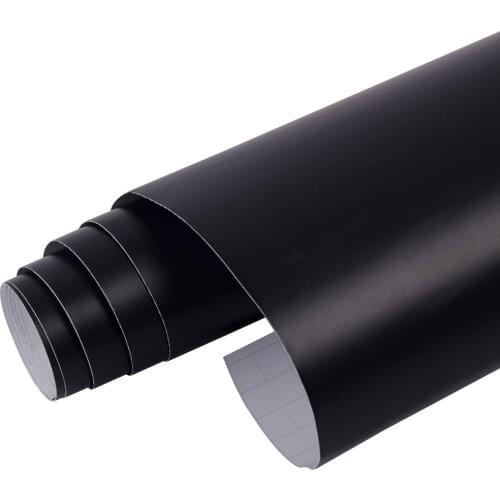 SUNICE 1/3/5m Black Matte TPH PPF Car Wrap Film Vinyl Wrap Black Color Change Protection Film Scratch-proof Self-adhesive Vinyl
