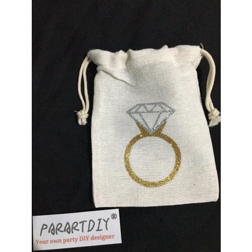 Custom diamond ring wedding Hangover Kit jewelry favor Bags Bachelorette hen bridal shower Champagne Party gift bag