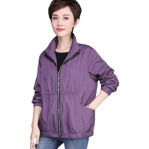 Women Jackets Coat Spring Autumn Casual Long Sleeve Overcoat Pocket Zipper Jacket Windbreaker Famale Outwears Plus Size 5XL P565
