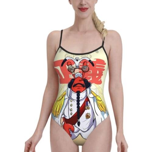 Women 2021 sexy Bikinis ONE Navy Animation Women Swimsuit One-Piece Swimwear Kawaii Anime Beach wear For Women